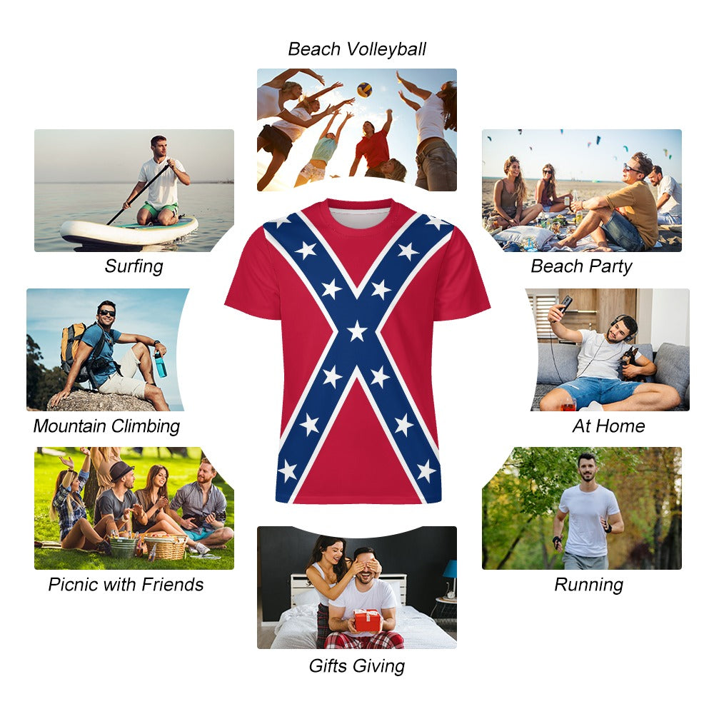 Confederate/Rebel Flag T-Shirt Icy Silk