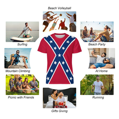 Confederate/Rebel Flag T-Shirt Icy Silk