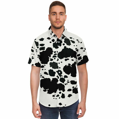 Cow Print Short Sleeves Shirt