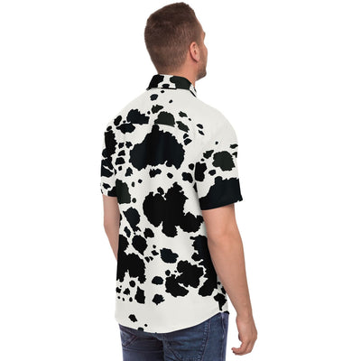 Cow Print Short Sleeves Shirt