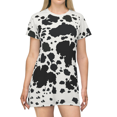 Cow Print T-shirt Dress