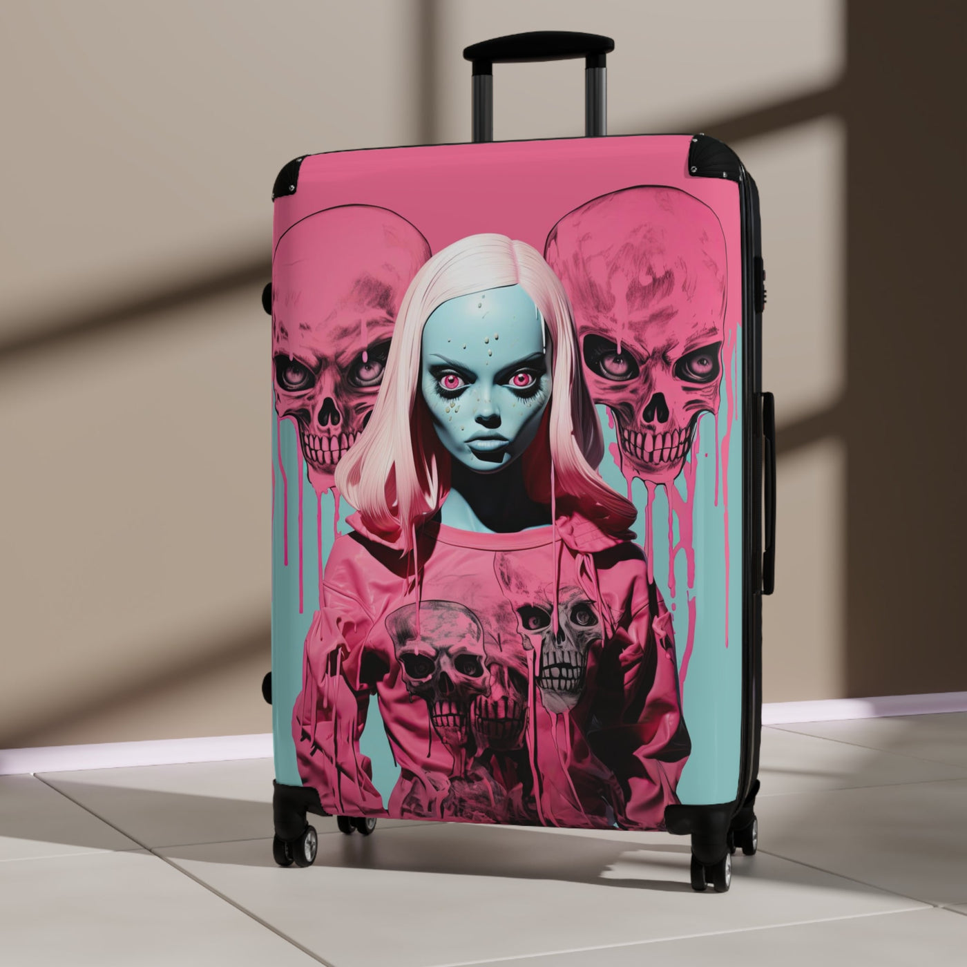 Creepy Doll Rocka Travel Suitcase Luggage