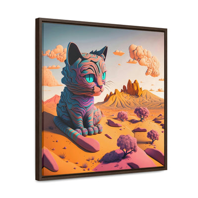 Cutie Cat: Surreal Baby Cat Art | Framed Wall Canvas