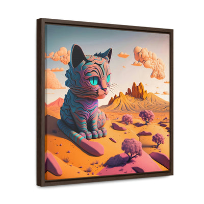 Cutie Cat: Surreal Baby Cat Art | Framed Wall Canvas