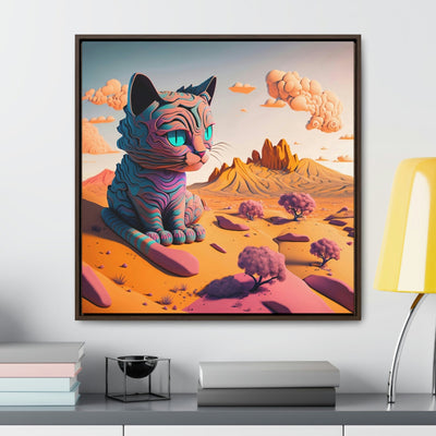 Cutie Cat: Surreal Baby Cat Art | Framed Wall Canvas