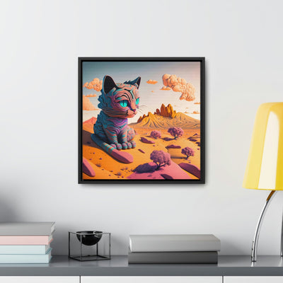 Cutie Cat: Surreal Baby Cat Art | Framed Wall Canvas