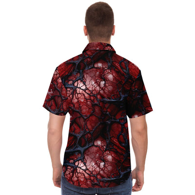 Dark Medical Art Style Creepy Lymphatic System Short Sleeves Shirt