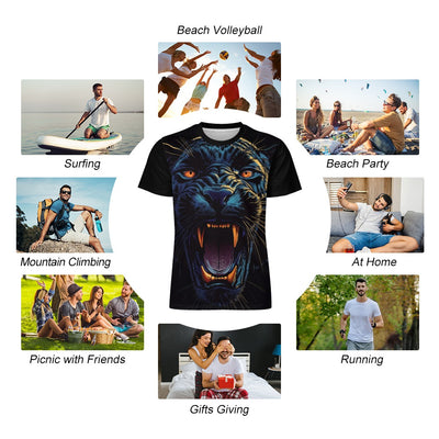 Fierce Bold Black Panther T-Shirt Icy Silk