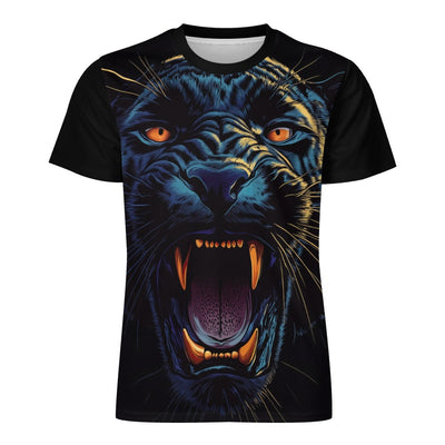 Fierce Bold Black Panther T-Shirt Icy Silk
