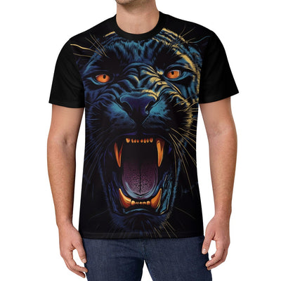 Fierce Bold Black Panther T-Shirt Icy Silk