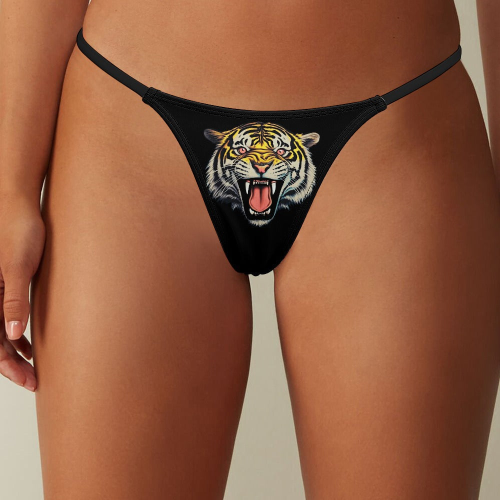 Fierce Tiger Head Sexy Thong