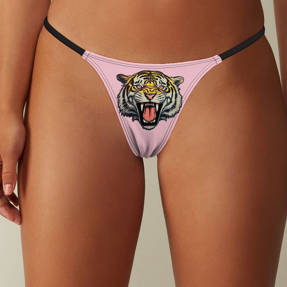 Fierce Tiger Head Sexy Thong