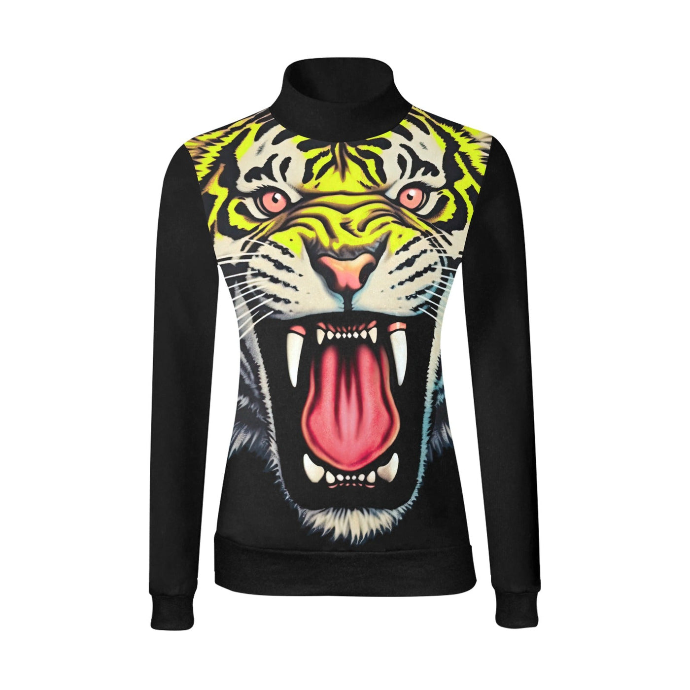 Fierce Tiger Mock Neck Sweatshirt