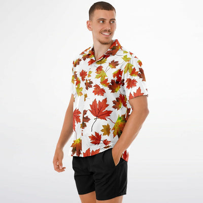 Fight Club Tyler Durden Maple Leaf Shirt – Spread Collar Style