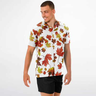 Fight Club Tyler Durden Maple Leaf Shirt – Spread Collar Style