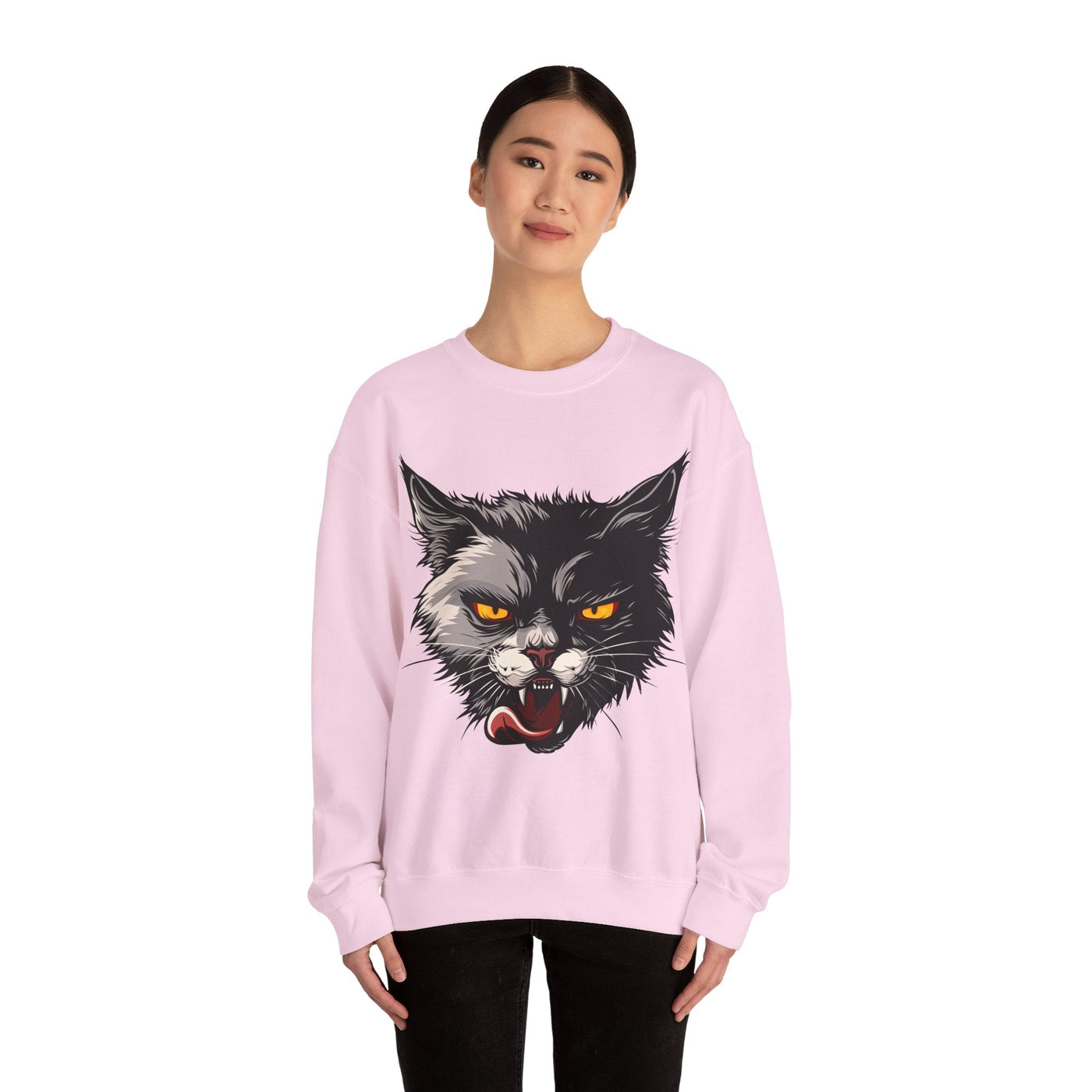 Flirty Wicked Cat Sweatshirt (Big Print)