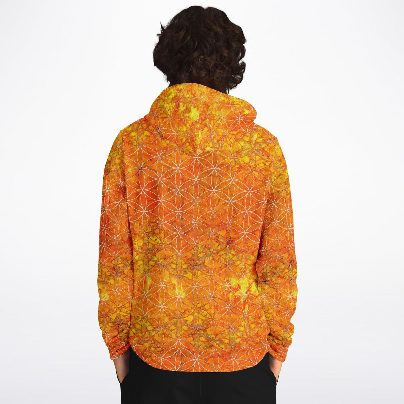 Flower of Life Hoodie Fiery Orange | Sacred Geometry Fashion