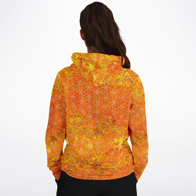 Flower of Life Hoodie Fiery Orange | Sacred Geometry Fashion