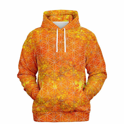 Flower of Life Hoodie Fiery Orange | Sacred Geometry Fashion