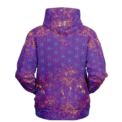 Flower of Life Hoodie Hot Purple | Sacred Geometry Fashion