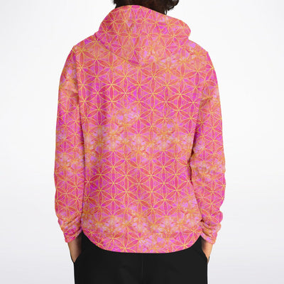Flower of Life Hoodie Pink Yellow | Sacred Geometry Fashion