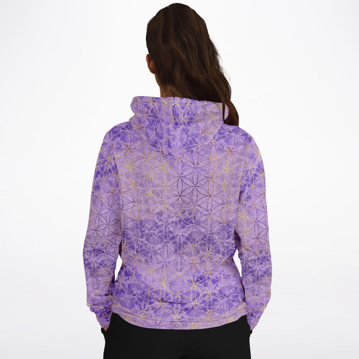 Flower of Life Hoodie Violet Gold | Sacred Geometry Fashion