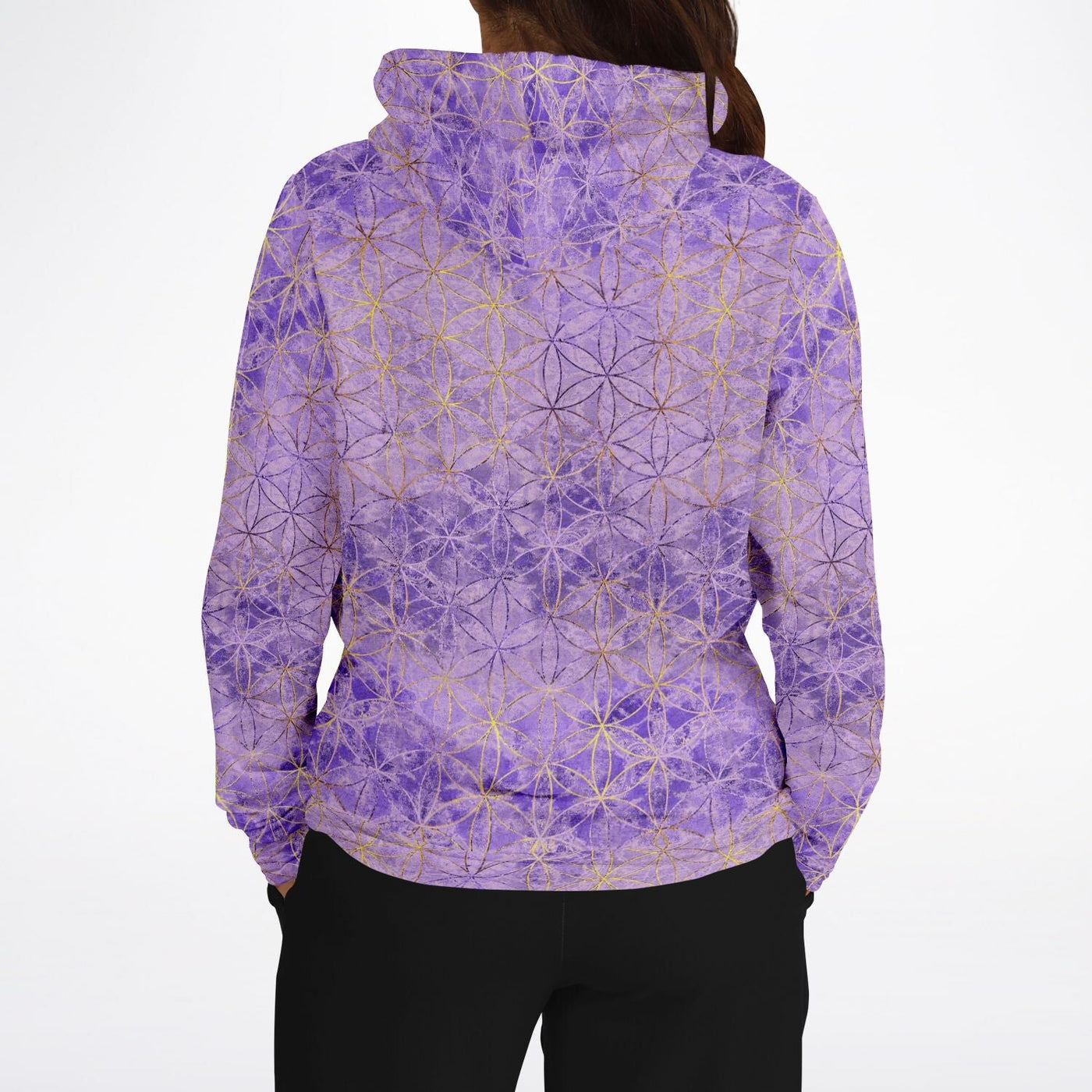 Flower of Life Hoodie Violet Gold | Sacred Geometry Fashion