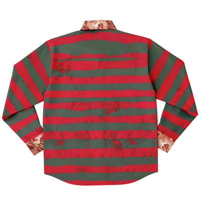 Freddy Krueger Shirt – Nightmare-Inspired with Burned Collar & Cuffs