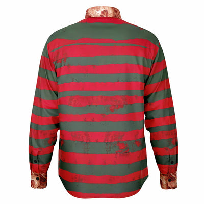 Freddy Krueger Shirt – Nightmare-Inspired with Burned Collar & Cuffs
