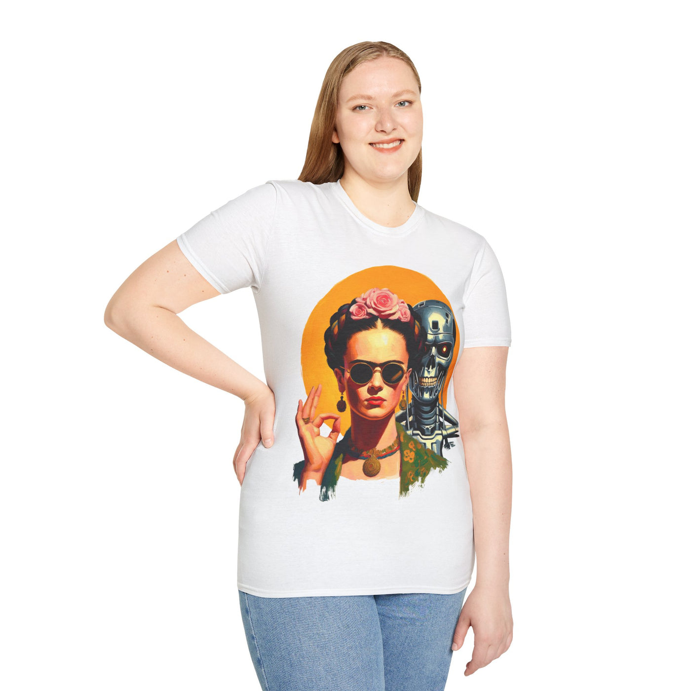 Frida Kahlo Modern Calavera T-Shirt – Cyberpunk Terminator Graphic Tee