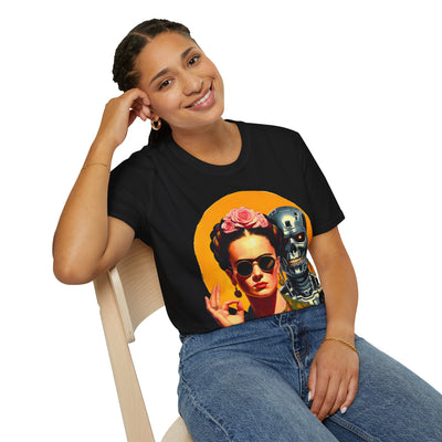 Frida Kahlo Modern Calavera T-Shirt – Cyberpunk Terminator Graphic Tee
