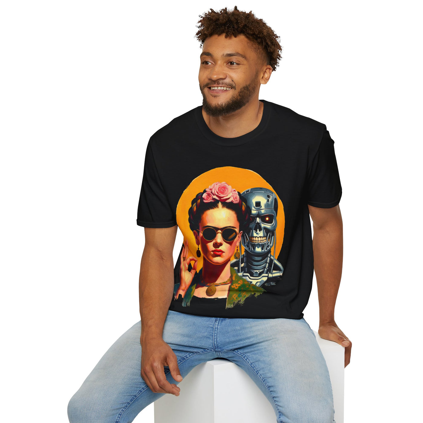 Frida Kahlo Modern Calavera T-Shirt – Cyberpunk Terminator Graphic Tee