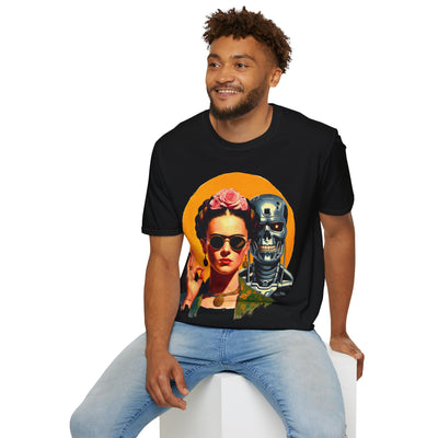 Frida Kahlo Modern Calavera T-Shirt – Cyberpunk Terminator Graphic Tee