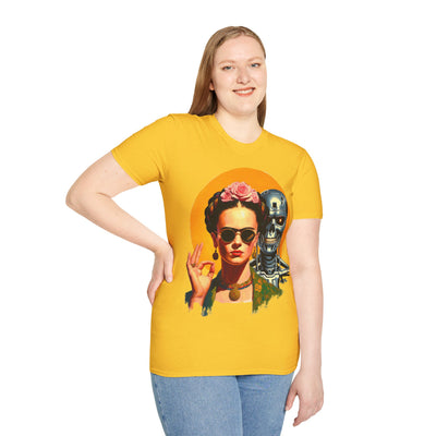 Frida Kahlo Modern Calavera T-Shirt – Cyberpunk Terminator Graphic Tee