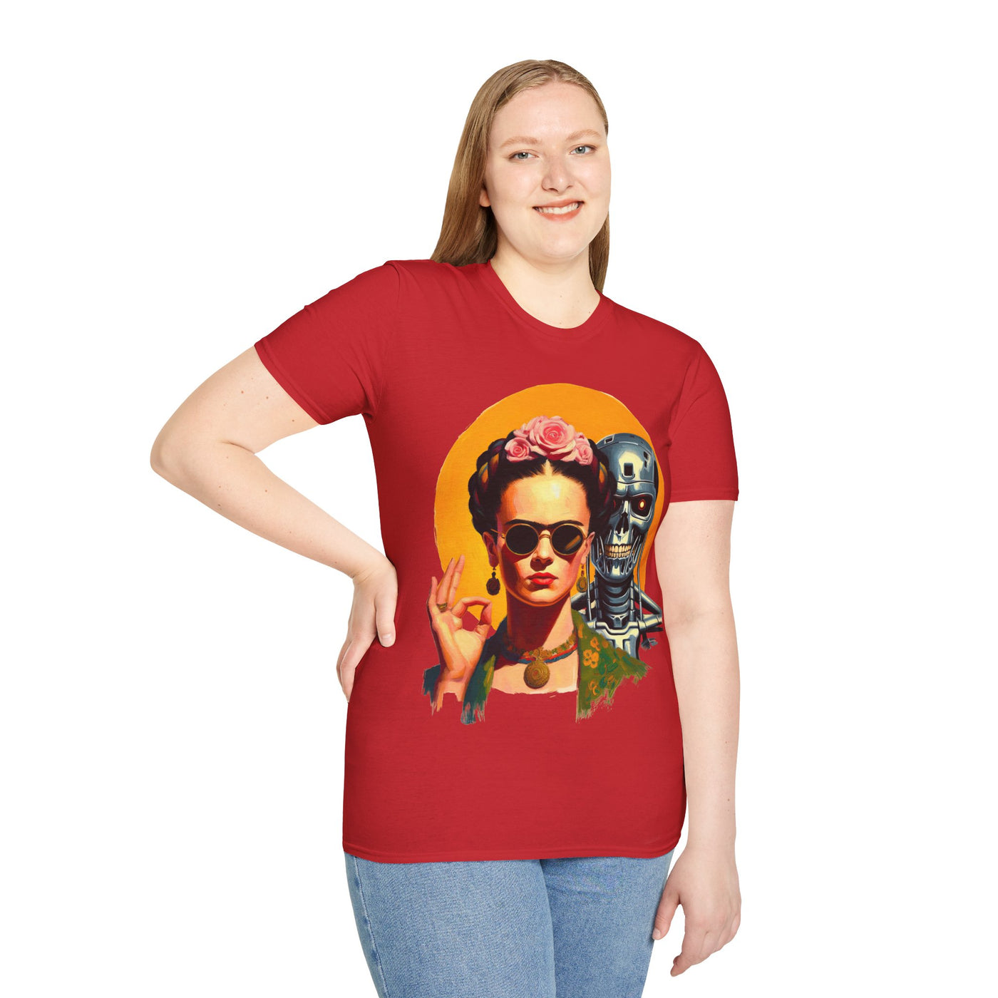 Frida Kahlo Modern Calavera T-Shirt – Cyberpunk Terminator Graphic Tee