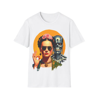 Frida Kahlo Modern Calavera T-Shirt – Cyberpunk Terminator Graphic Tee