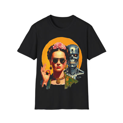 Frida Kahlo Modern Calavera T-Shirt – Cyberpunk Terminator Graphic Tee