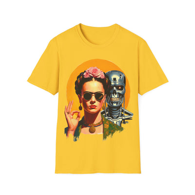 Frida Kahlo Modern Calavera T-Shirt – Cyberpunk Terminator Graphic Tee