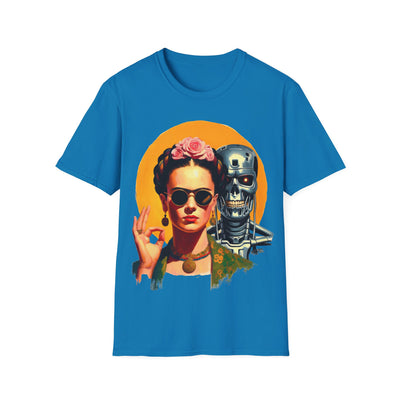 Frida Kahlo Modern Calavera T-Shirt – Cyberpunk Terminator Graphic Tee