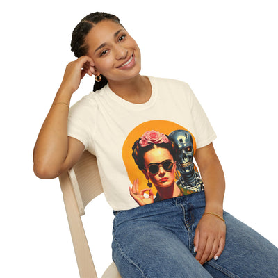 Frida Kahlo Modern Calavera T-Shirt – Cyberpunk Terminator Graphic Tee