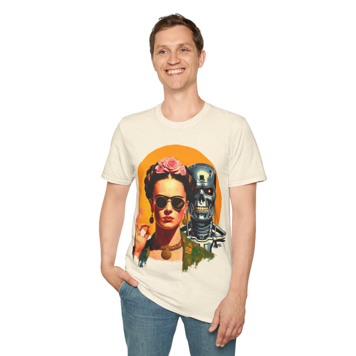 Frida Kahlo Modern Calavera T-Shirt – Cyberpunk Terminator Graphic Tee