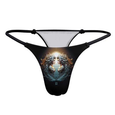 Gemini Zodiac Sign Ladies Thin Thong