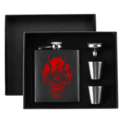 Hannya Mask Hip Flask 7oz Gift Box