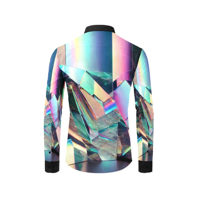 Holographic Mirror long sleeve Shirt – Futuristic Glitch Vibes