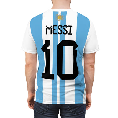 Lionel Messi Fashion T-shirt - Argentina soccer Jersey N. 10
