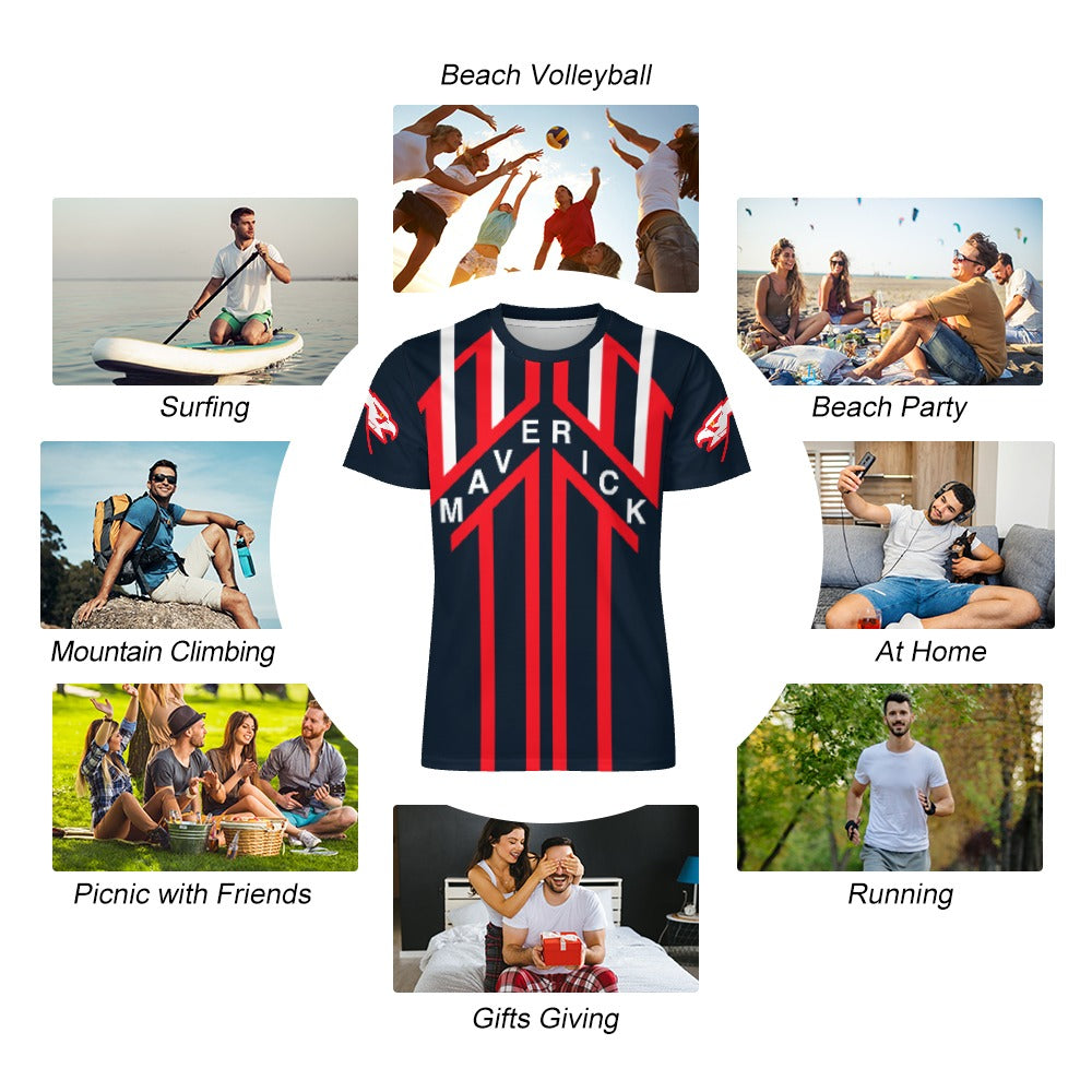 Maverick 's Helmet Graphic T-shirt Icy Silk - Top Gun inspired