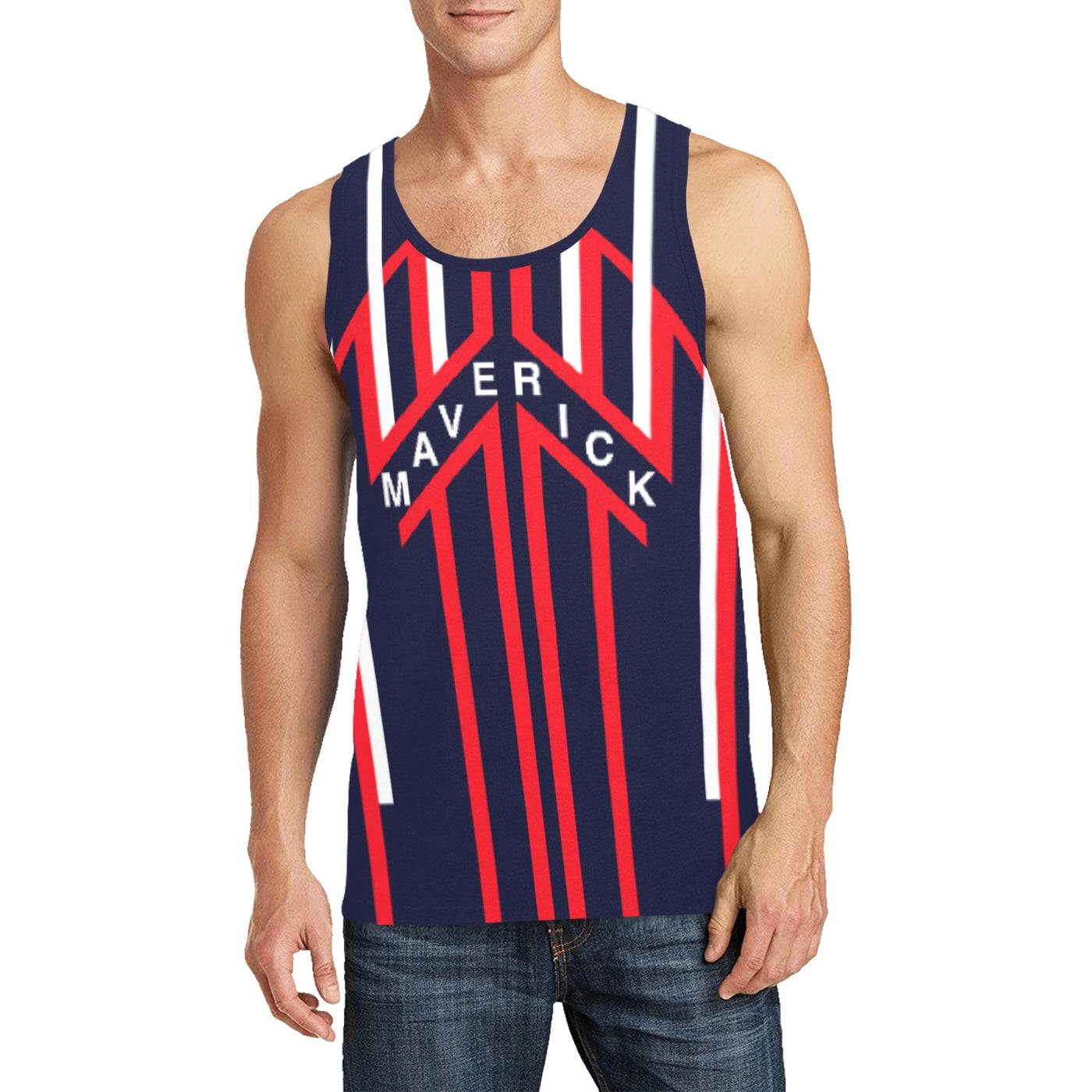 Maverick Tank Top – Top Gun Fighter Pilot Helmet Graphic