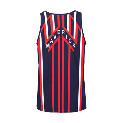Maverick Tank Top – Top Gun Fighter Pilot Helmet Graphic back flat