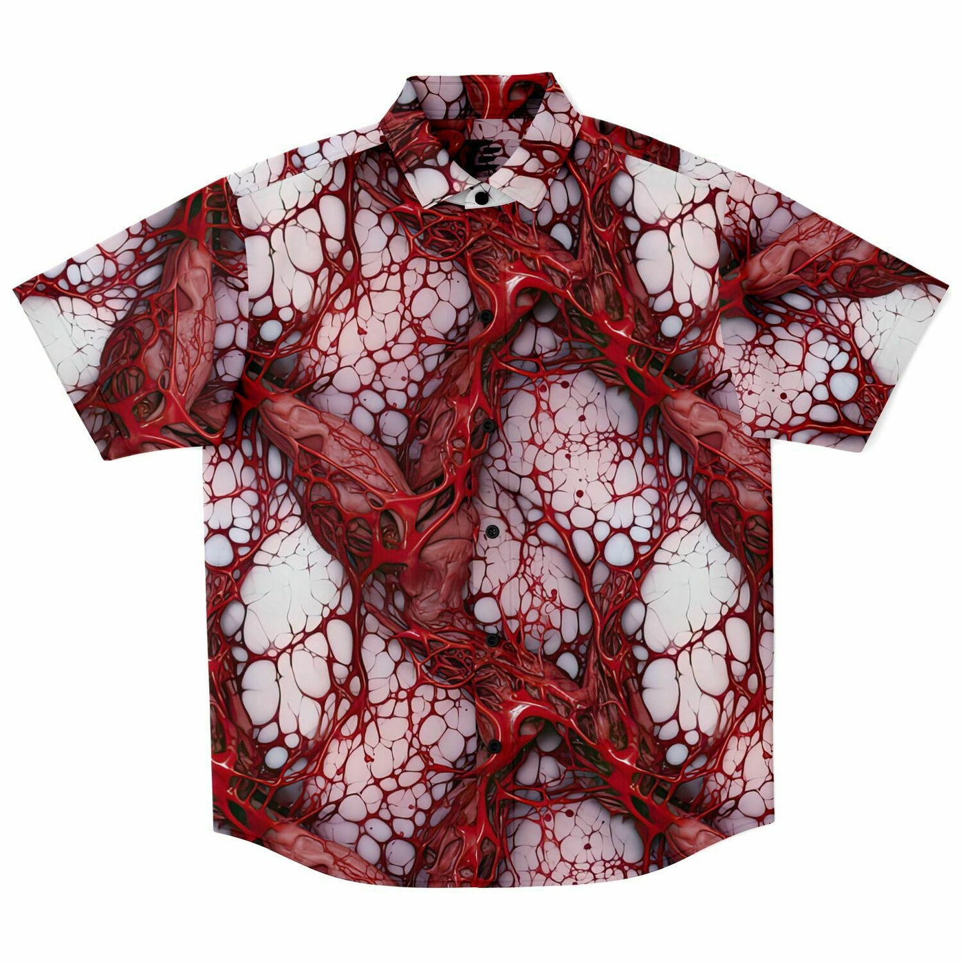 Medical Dark Art Style Creepy Lymphatic System Short Sleeves Shirt