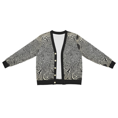 Men’s Abstract Swirl Print Bomber Jacket – Modern Art-Inspired Fashion